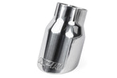 APR DOUBLE WALLED SLASH CUT 3.5" TIPS. Polished Silver. - German Performance